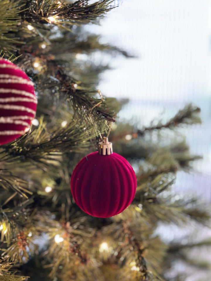 Velvet Ruby 6cm Bauble Set (set of 12)