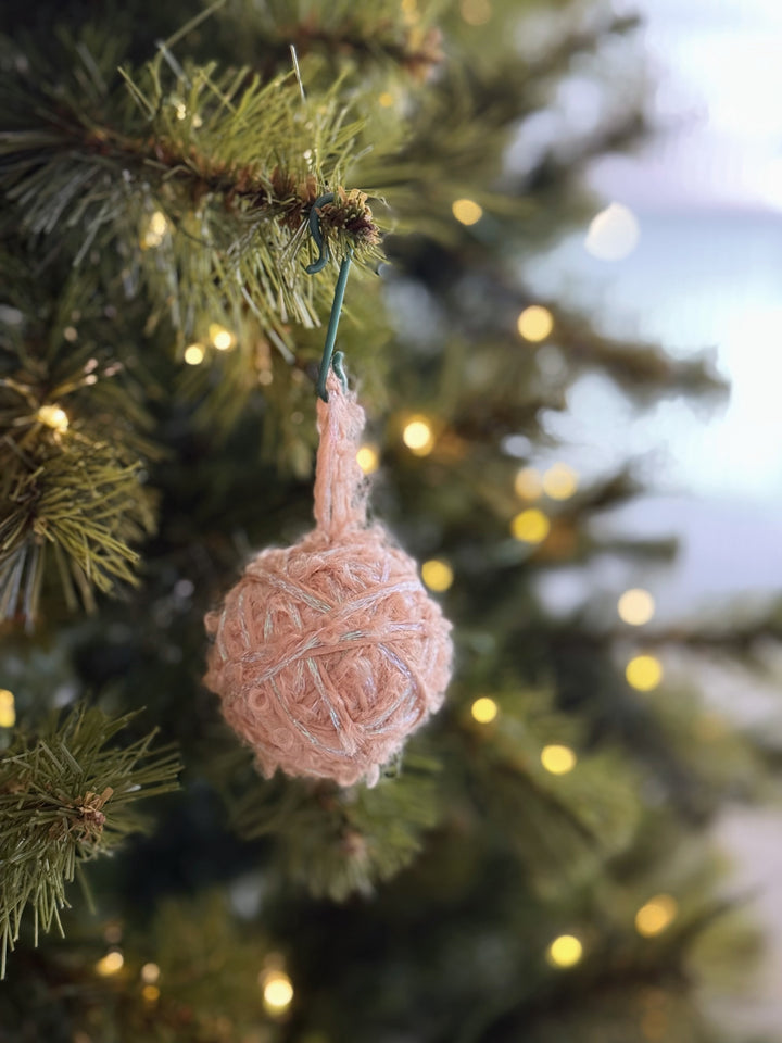 Winter Blush Yarn Baubles (set of 7)
