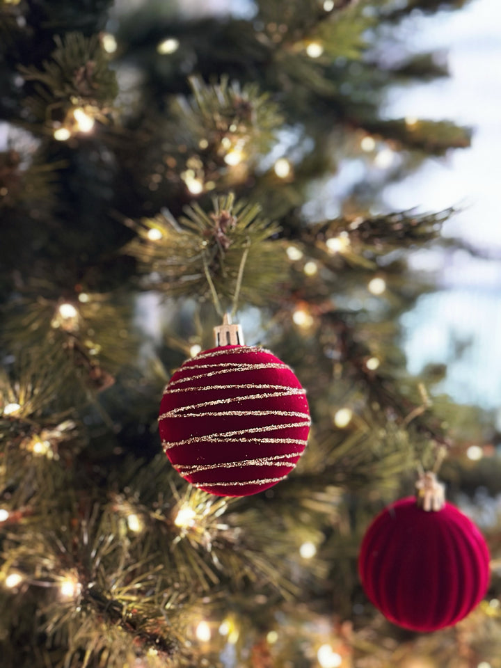 Velvet Ruby 6cm Bauble Set (set of 12)