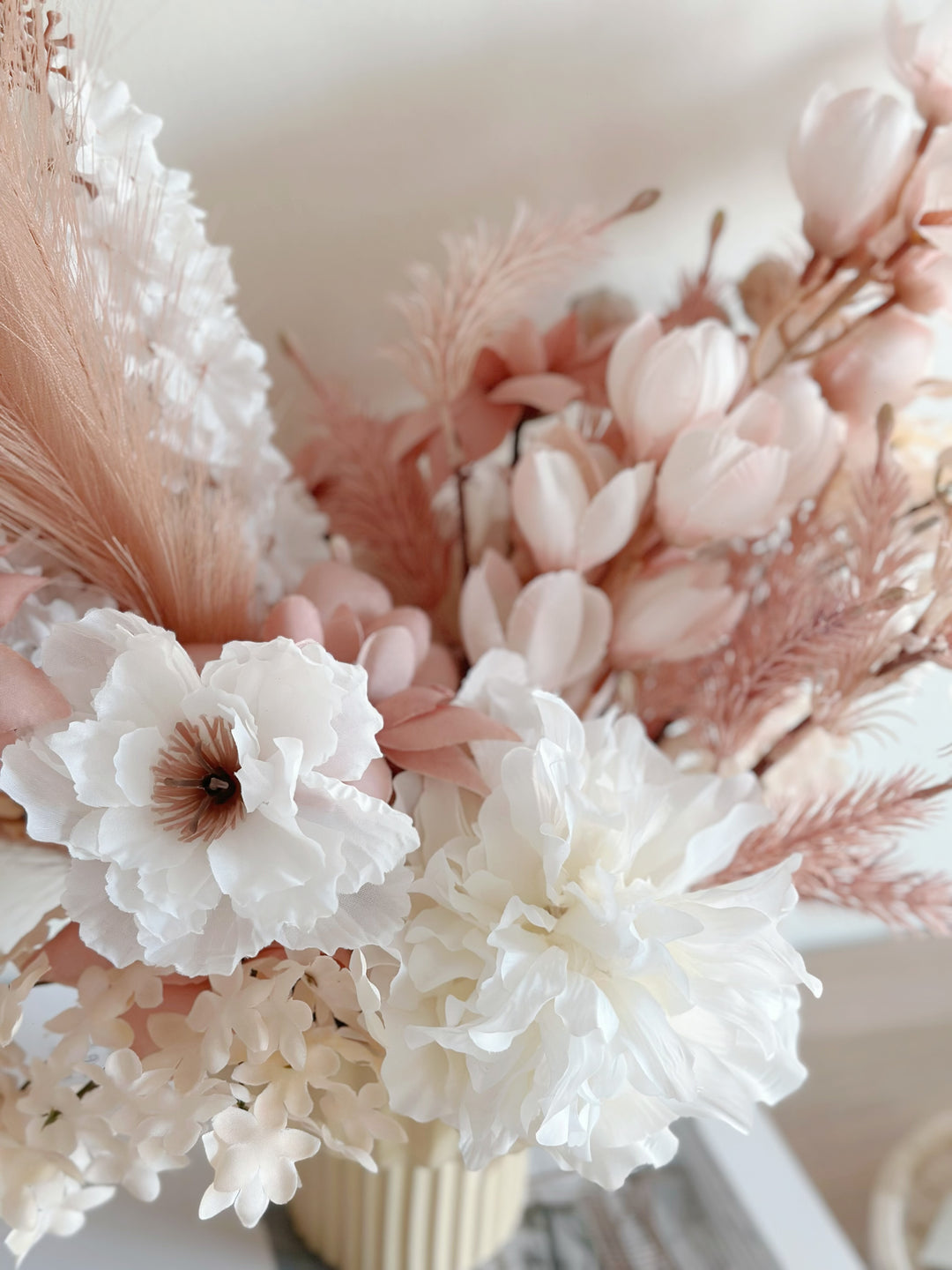 Dusty Blush & Ivory Elegance In The Pot (2-sided)