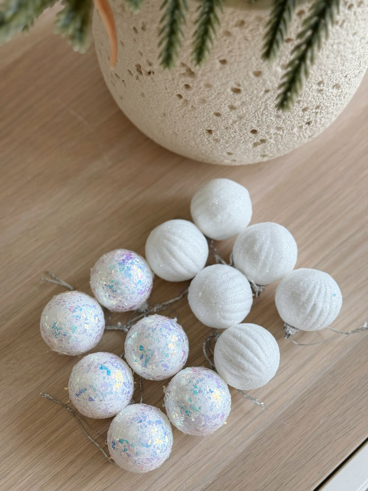 Winter Glow Mini Bauble Set (set of 12)