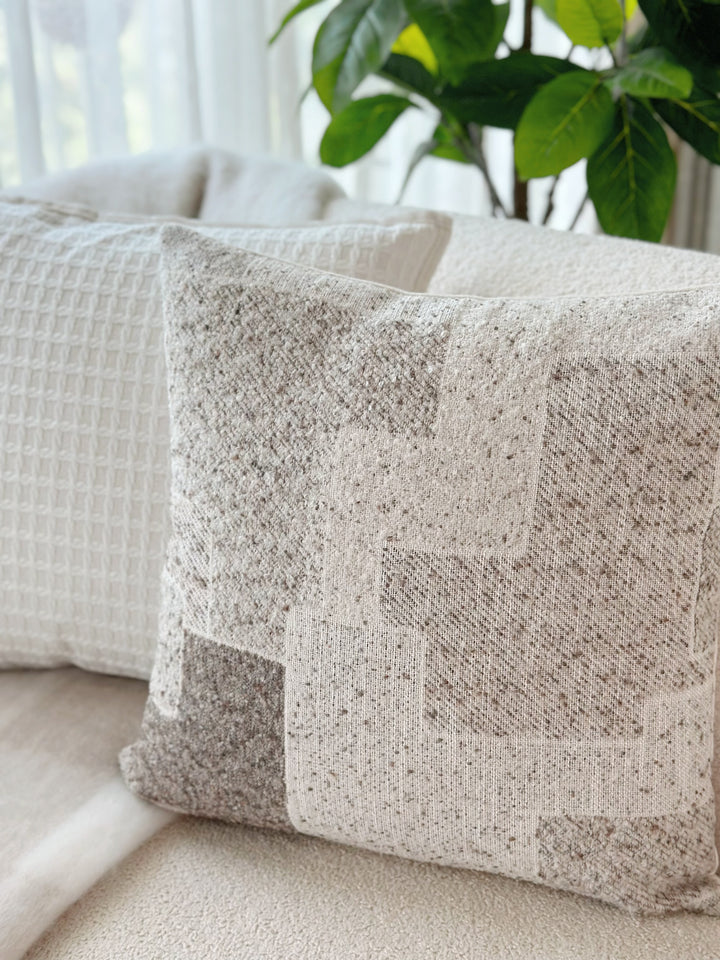 Cubist Neutral Mosaic Cushion Cover