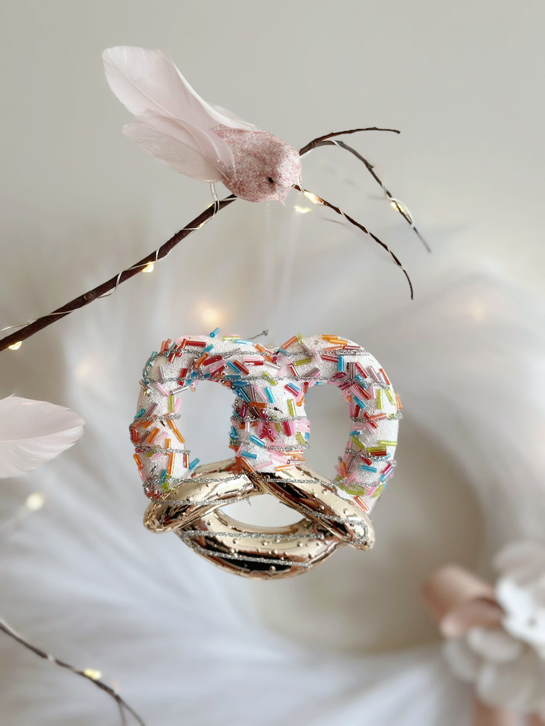 Candy Sprinkle Pretzel Ornament