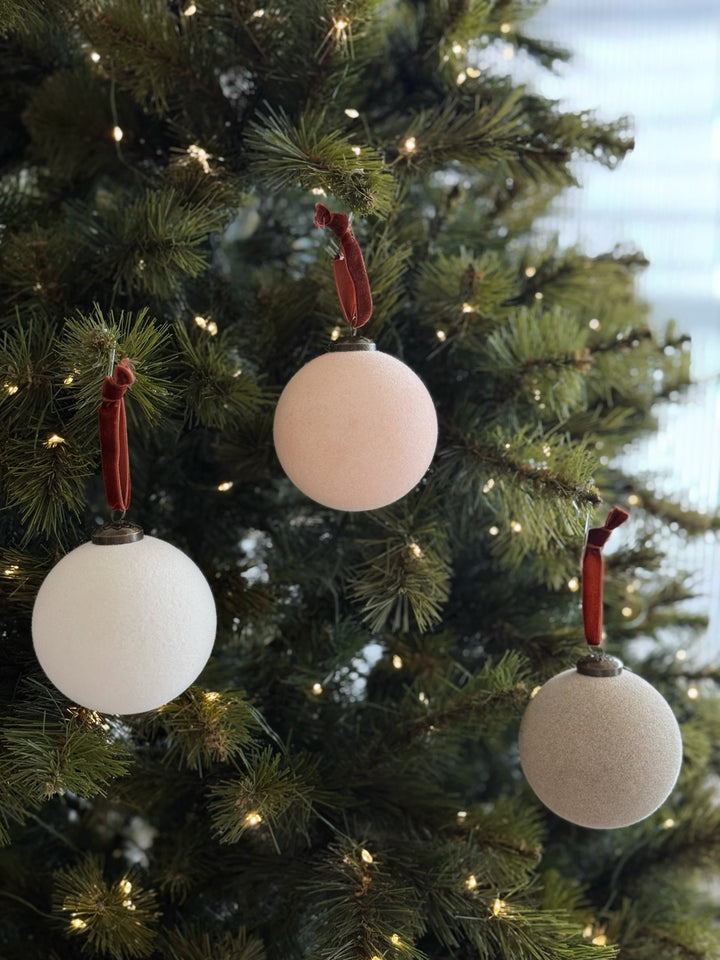 Velvet Nude 8cm Bauble Set (Set of 9)