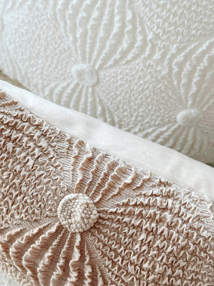 Ripple Hug Waist Cushion Cover - Latte