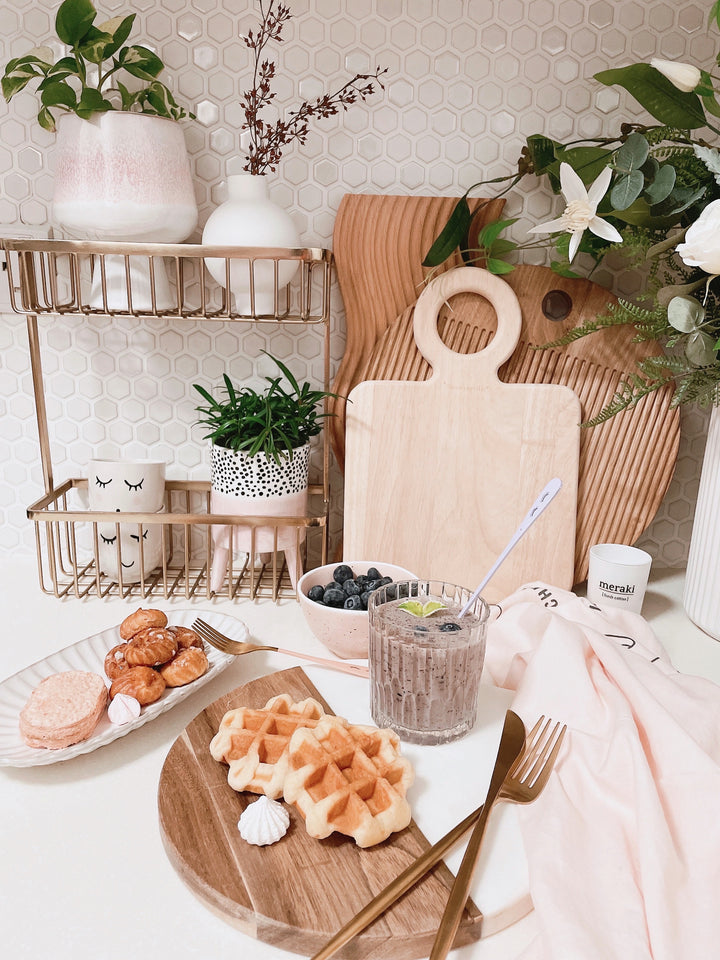 Brushed Brass Double Basket