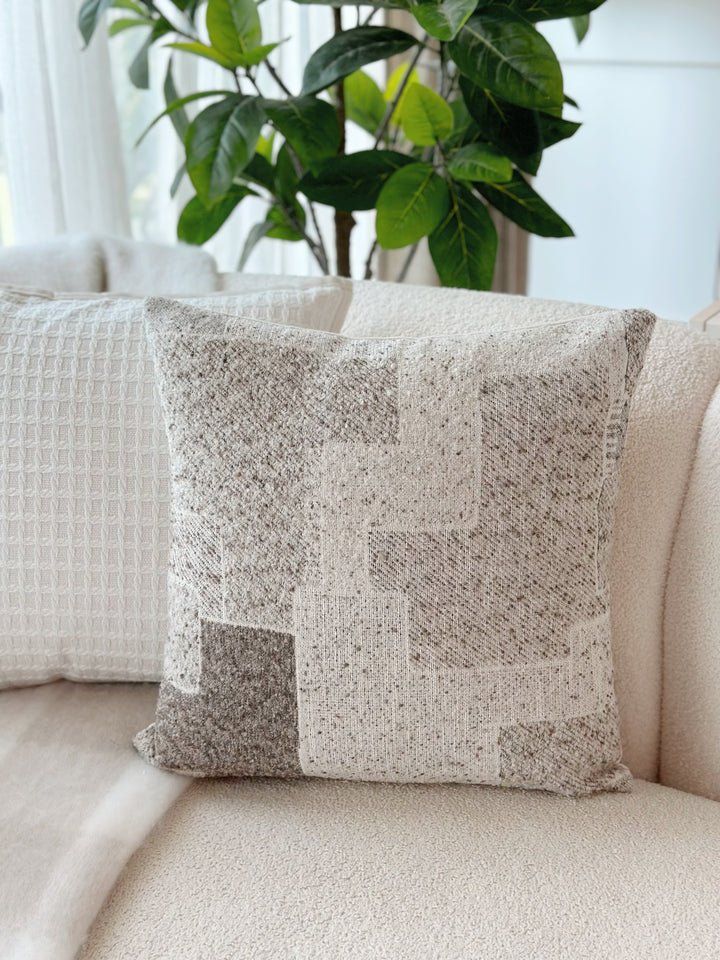 Cubist Neutral Mosaic Cushion Cover