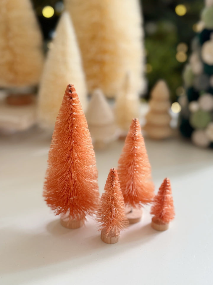 Amber Glow Mini Trees (set of 4)