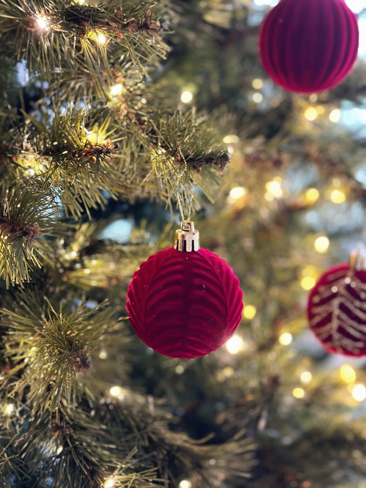 Velvet Ruby 6cm Bauble Set (set of 12)