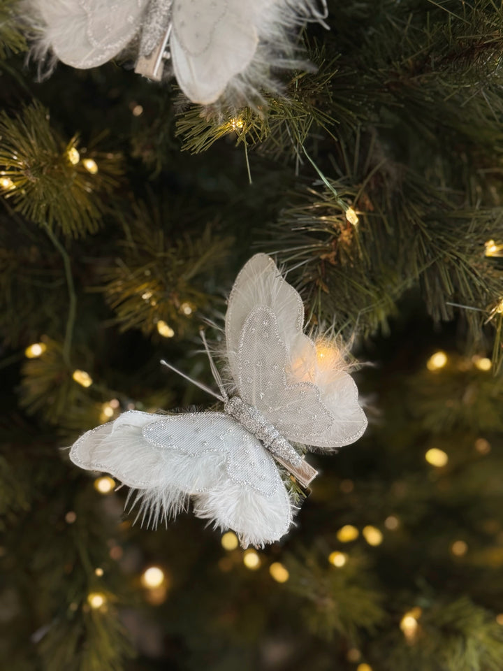 Whispering Wings Ornament Clip – White (set of 3)