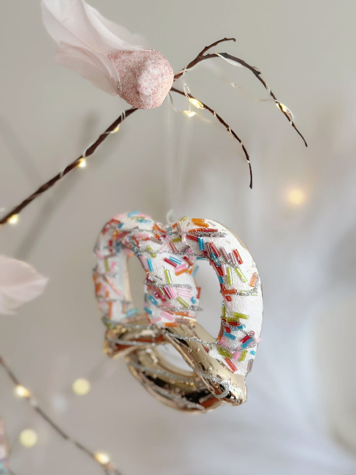 Candy Sprinkle Pretzel Ornament