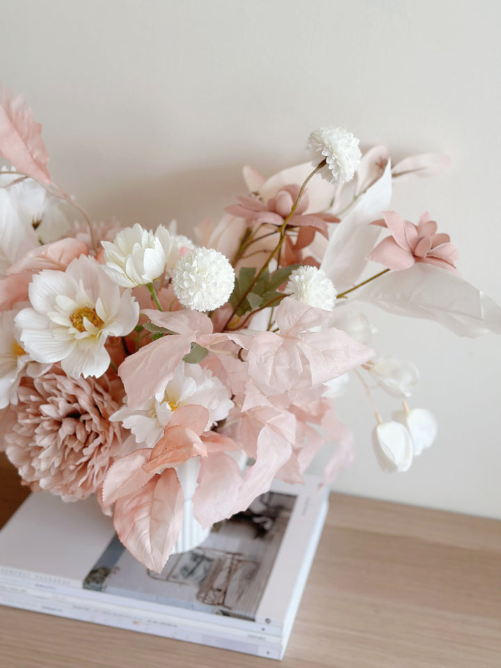 Pastel & Cream Petal Elegance in the Pot (2-sided)