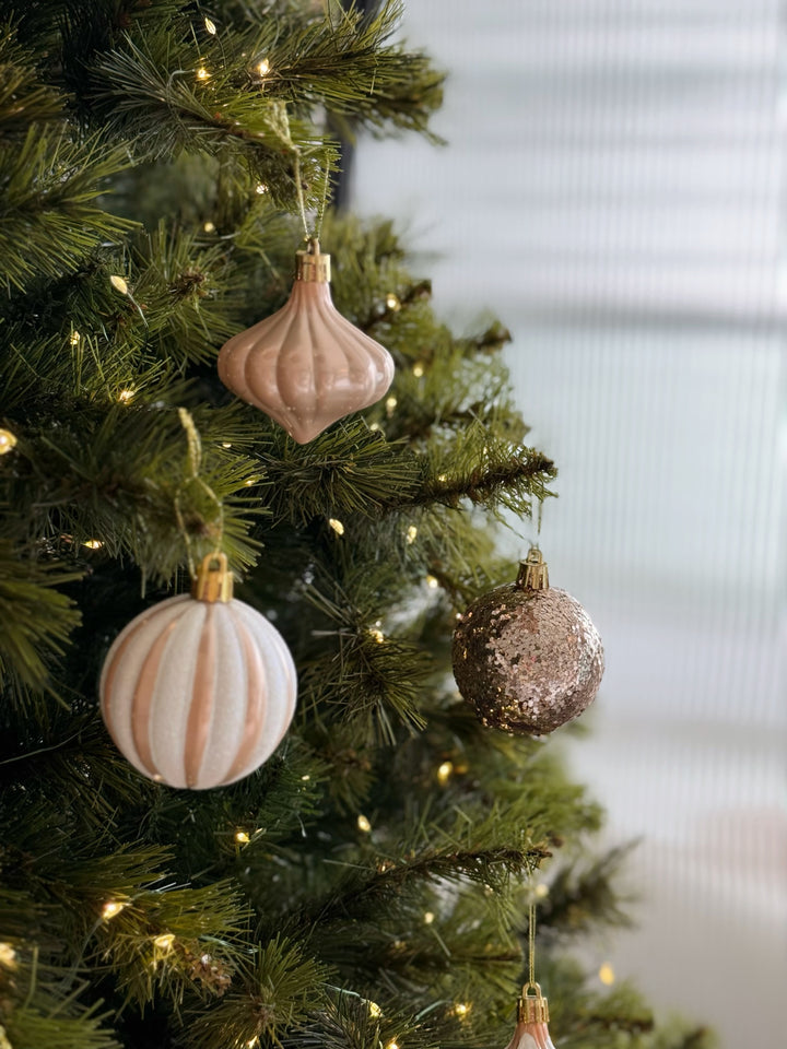 Rosé Glow Bauble Set (set of 12)