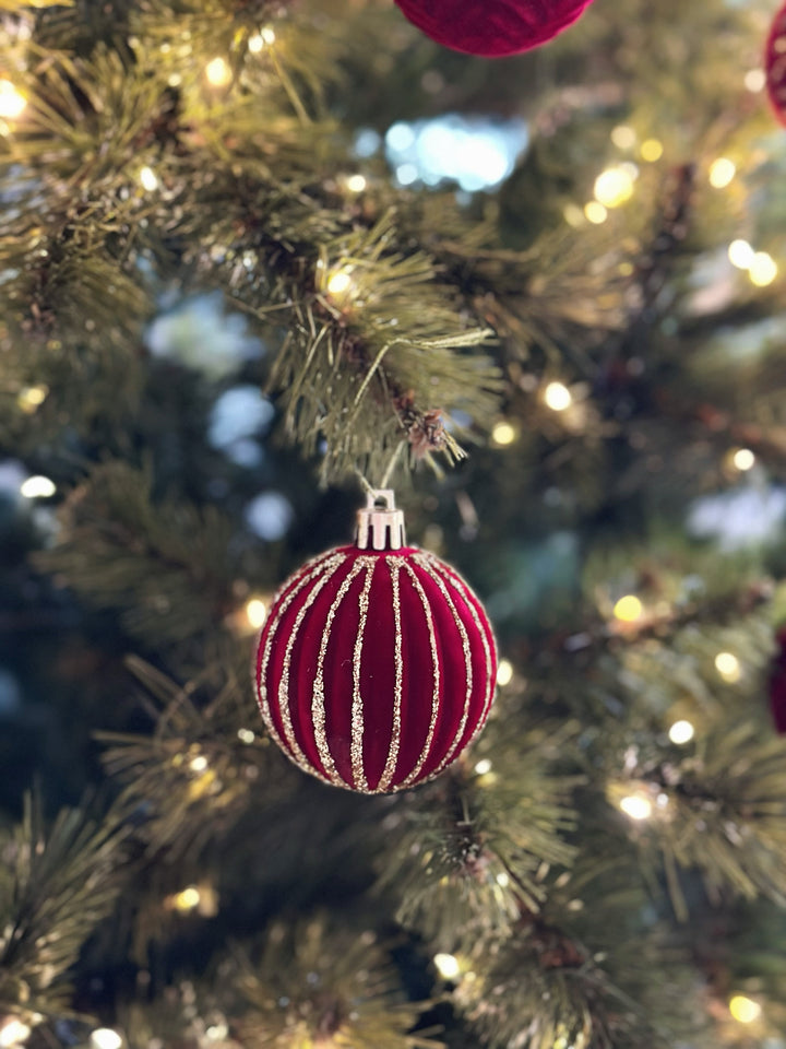 Velvet Ruby 6cm Bauble Set (set of 12)