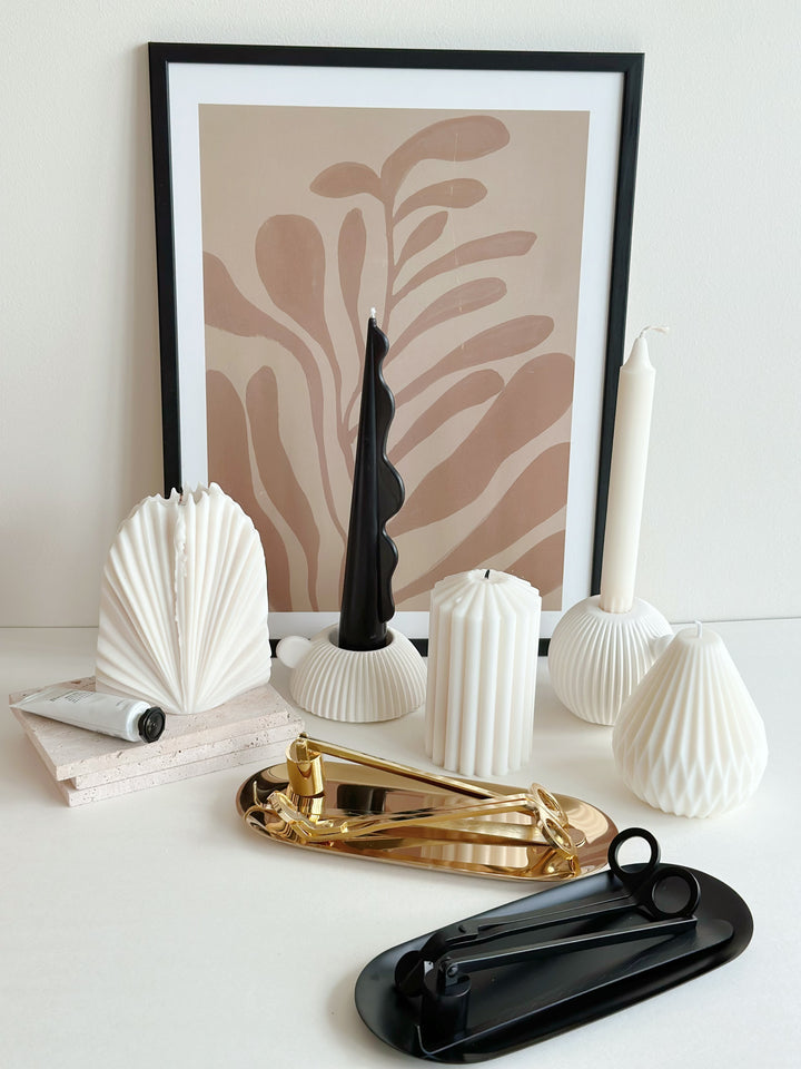 Fluted LuminaSphere Candle Holders