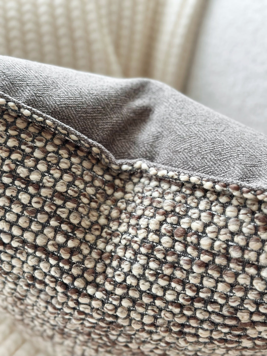 Mocha Pebble Textured Cushion Cover