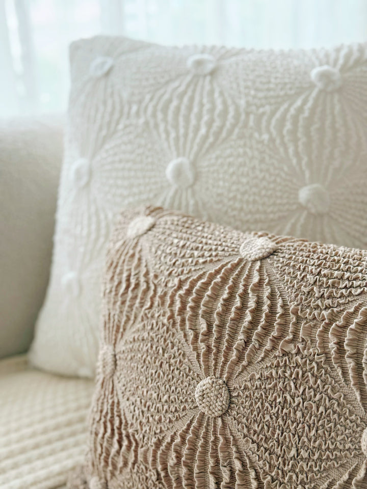 Ripple Hug Waist Cushion Cover - Latte