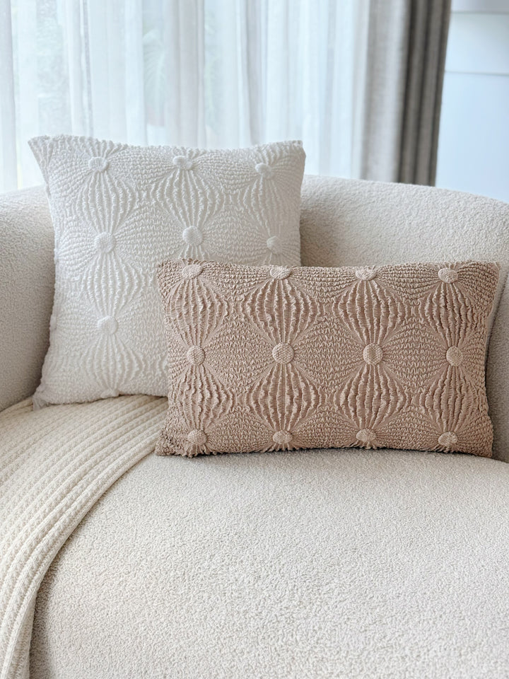 Ripple Hug Waist Cushion Cover - Latte
