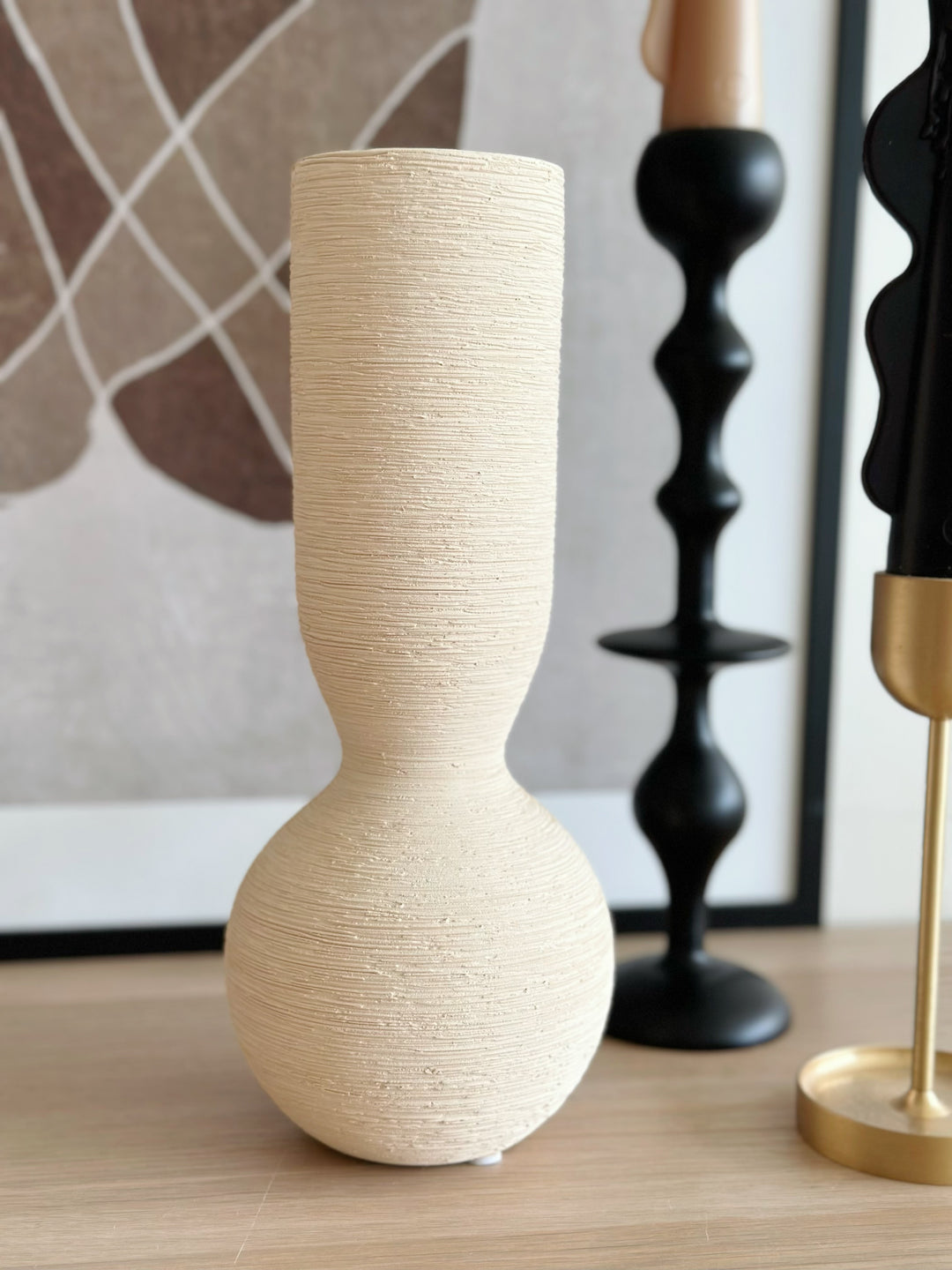 Ivory Trace Tall Vase