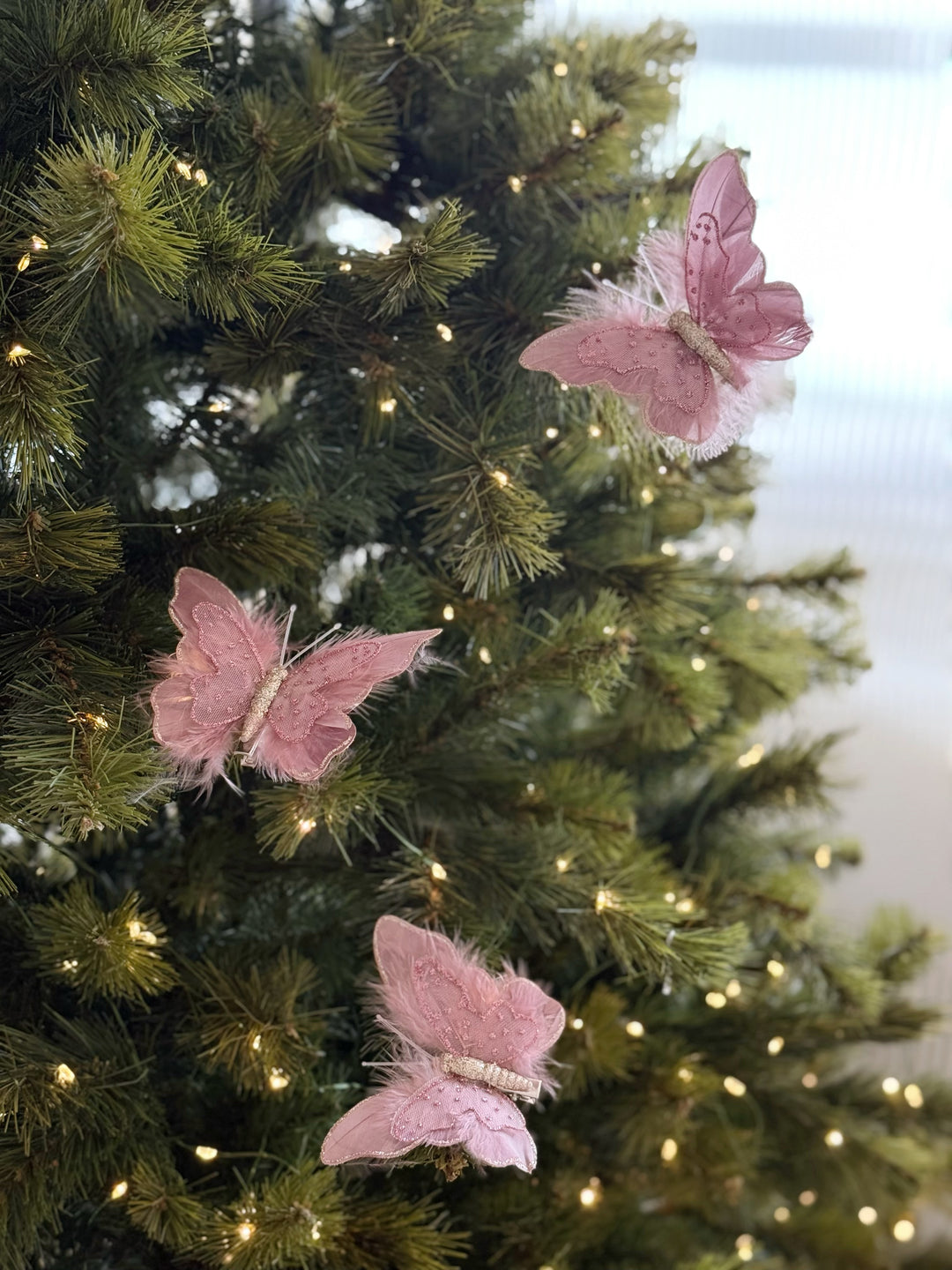 Whispering Wings Ornament Clip – Dusty Pink (set of 3)
