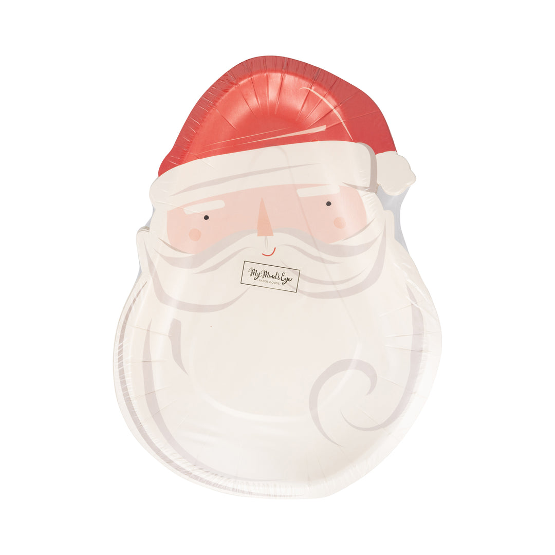 Santa Head Paper Plate