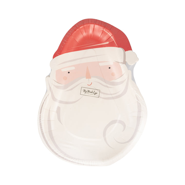 Santa Head Paper Plate
