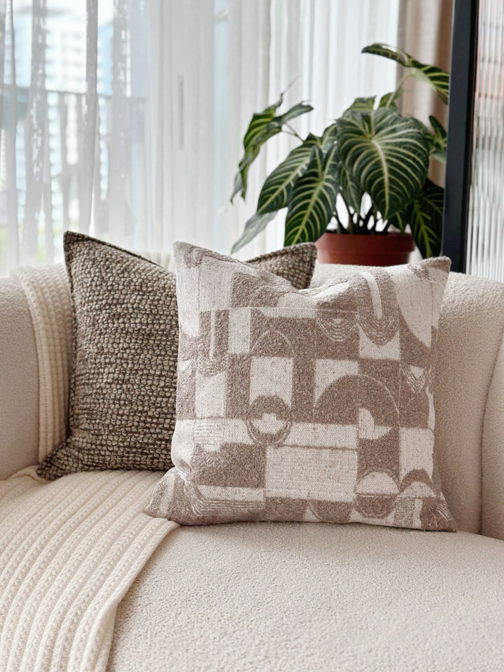 Mocha Pebble Textured Cushion Cover