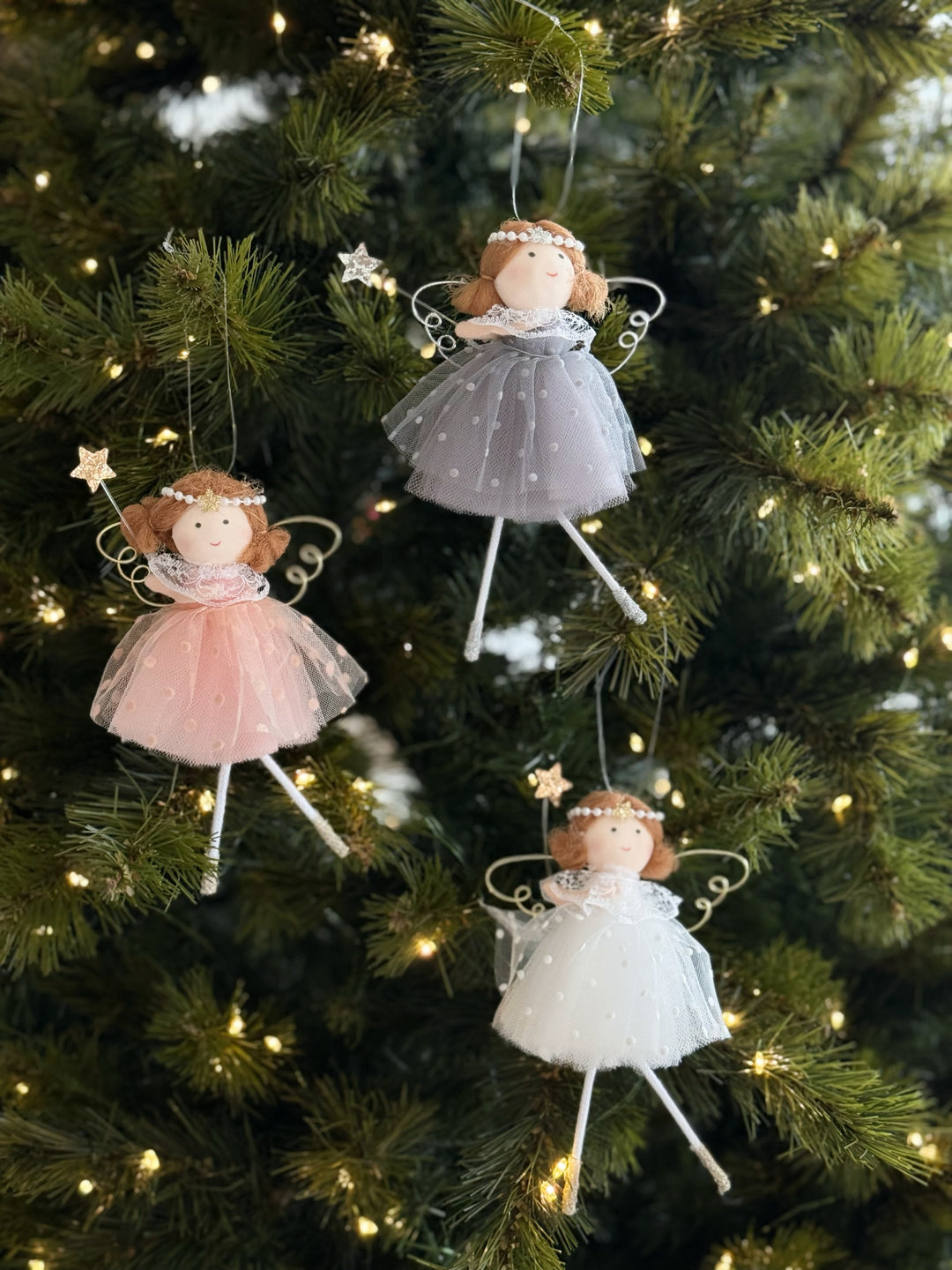 Twinkle Tulle Angel Ornament (3 colours)