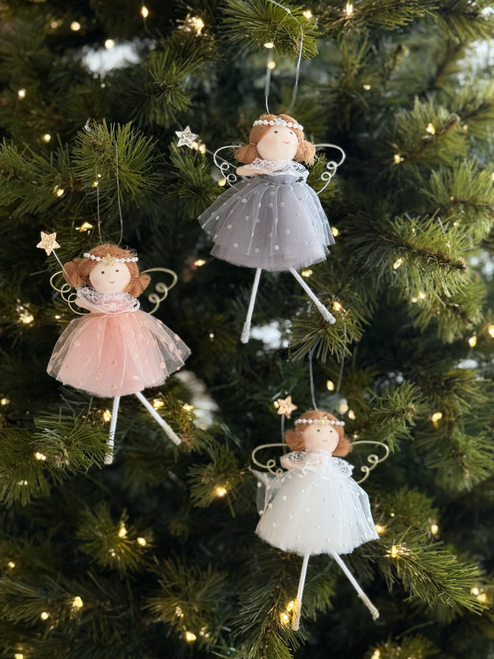 Twinkle Tulle Angel Ornament (3 colours)