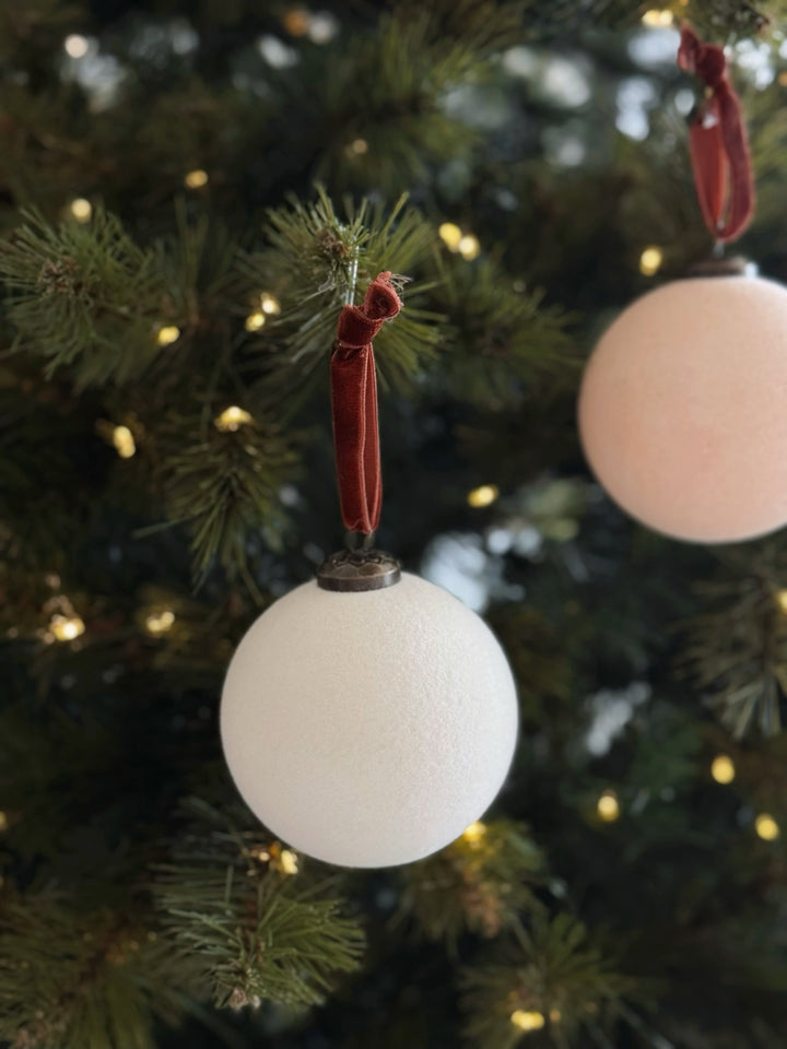 Velvet Nude 8cm Bauble Set (Set of 9)