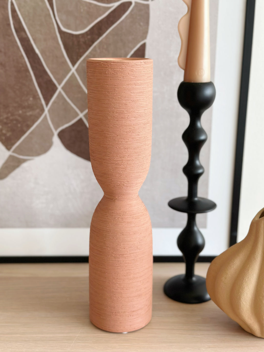 Terracotta Trace Tall Vase