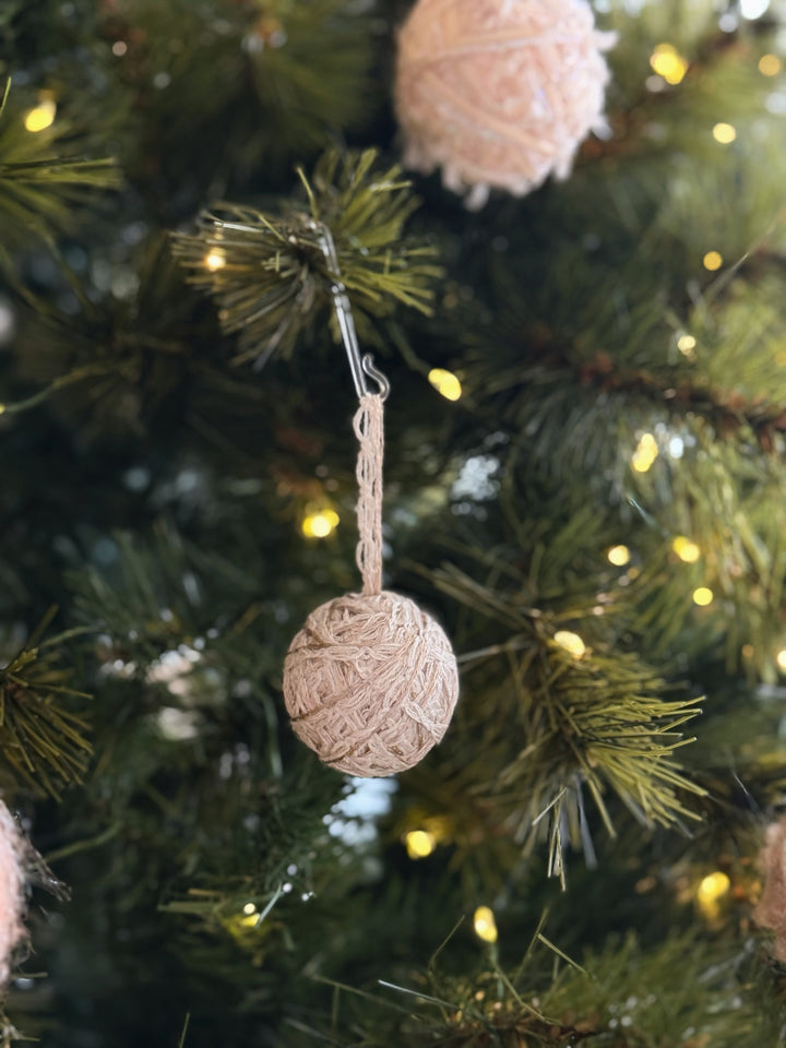 Winter Blush Yarn Baubles (set of 7)