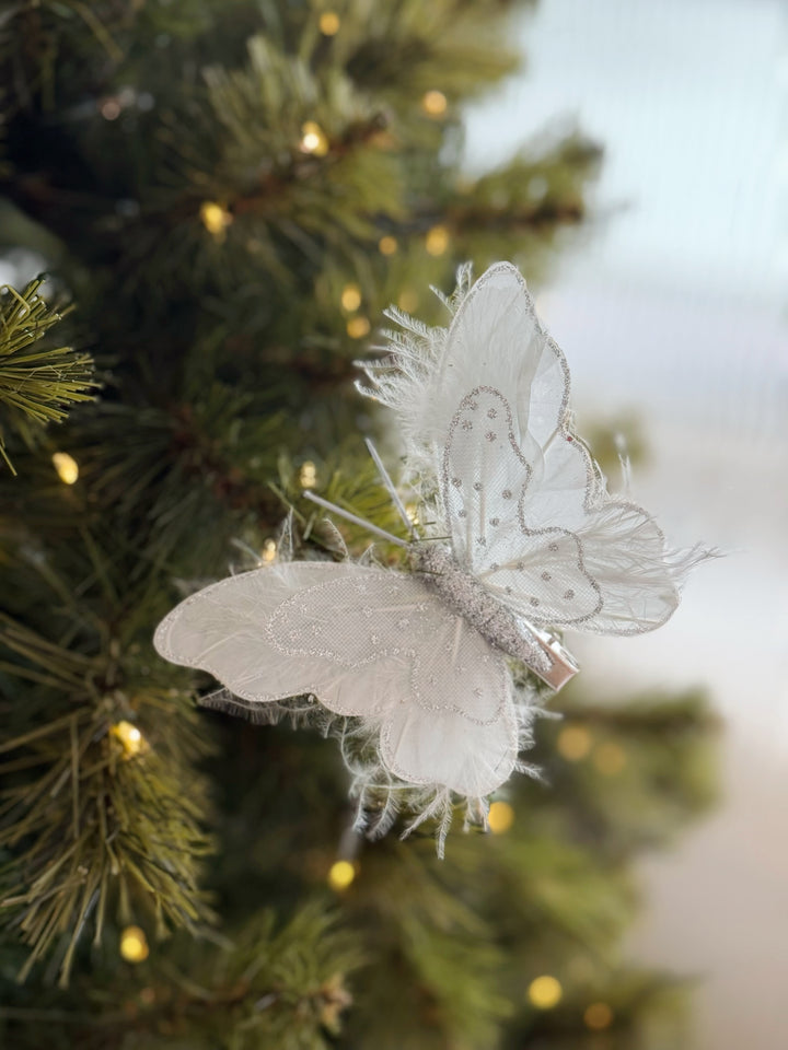 Whispering Wings Ornament Clip – White (set of 3)