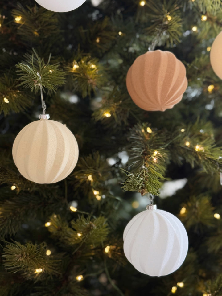 Nordic Velvet 8cm Bauble Set - Earthy (set of 12)