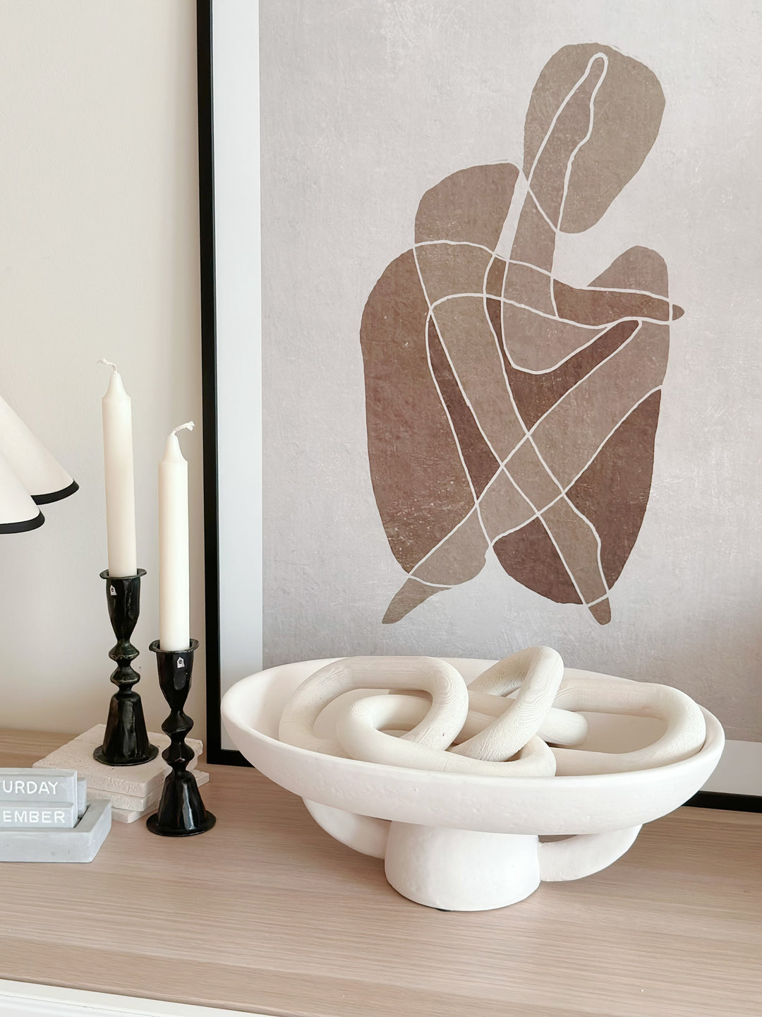 Mero Black Candle Stand - Small