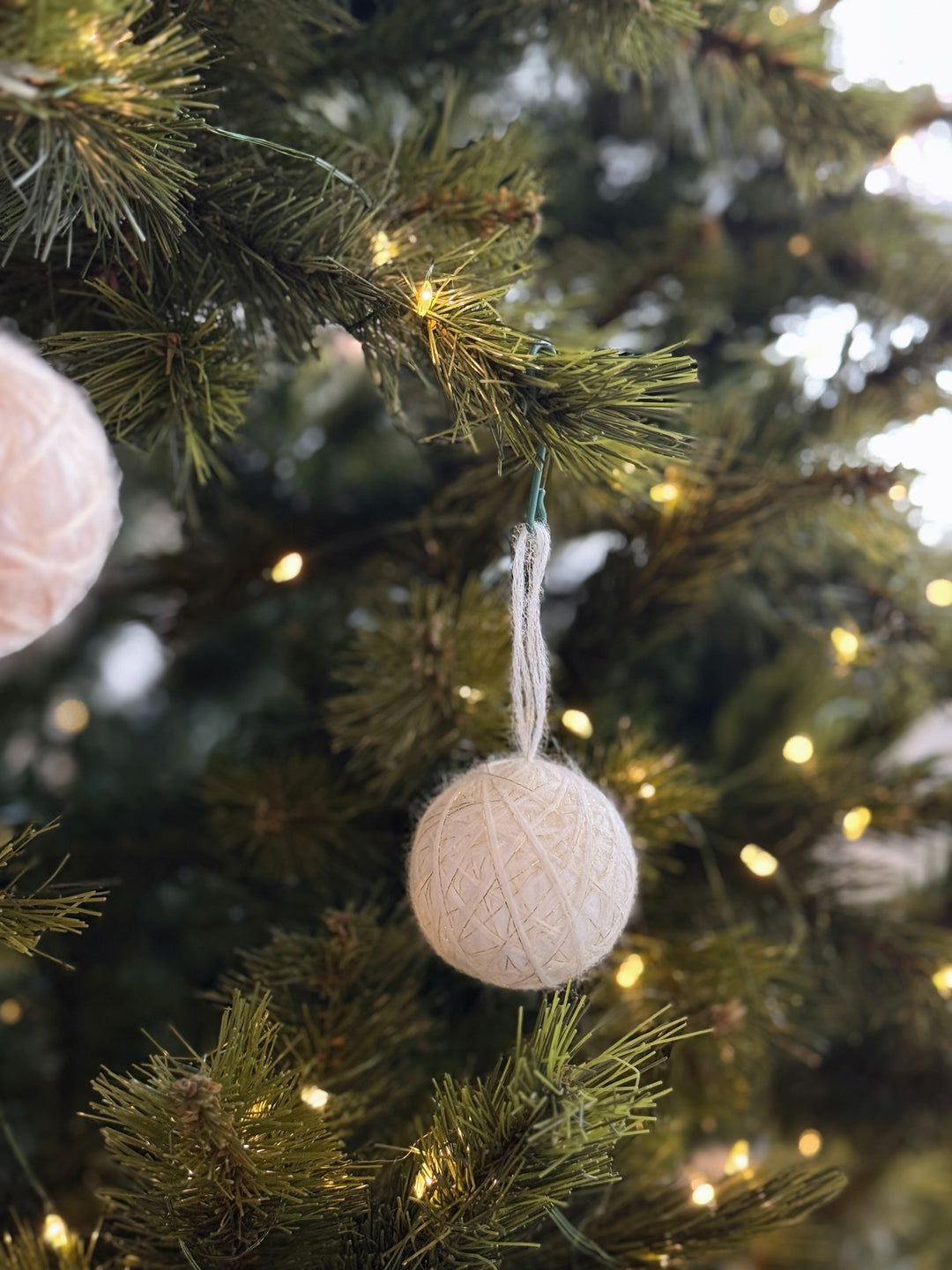 Winter Blush Yarn Baubles (set of 7)