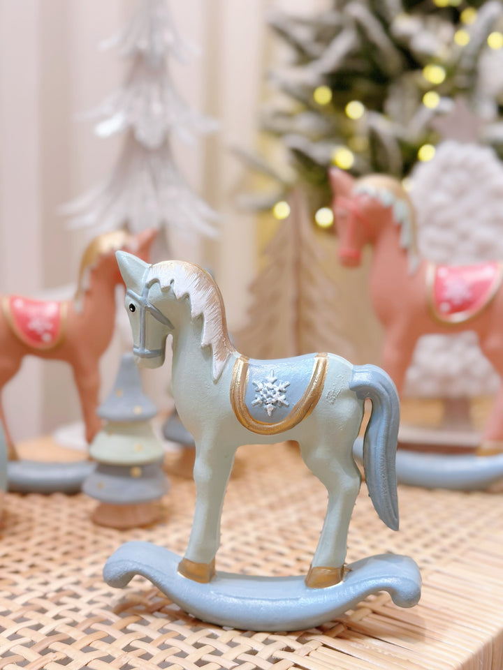 Whimsical Woodland: Pastel-Hued Wooden Christmas Ensemble