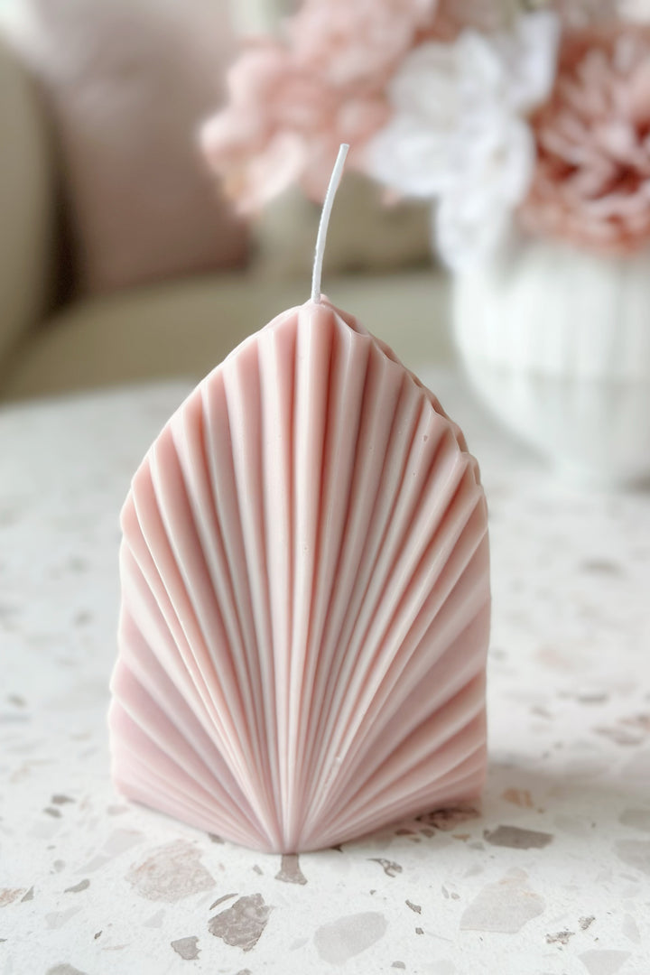 Elegant Palm Leaf Candle Coloured
