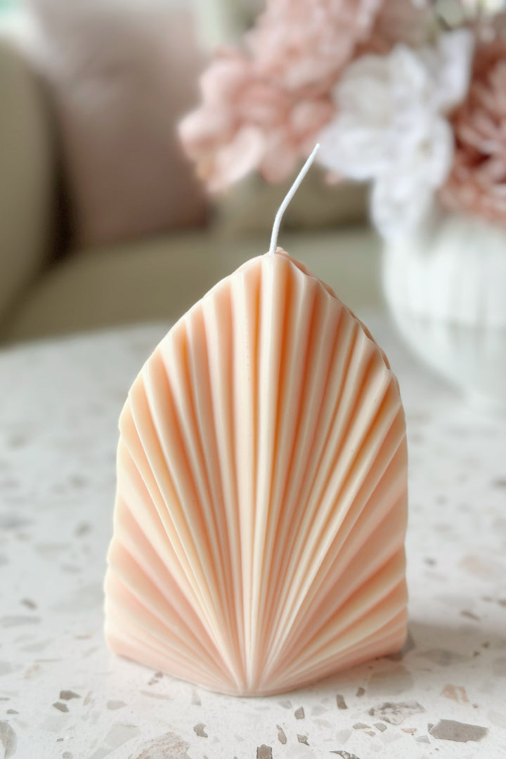 Elegant Palm Leaf Candle Coloured