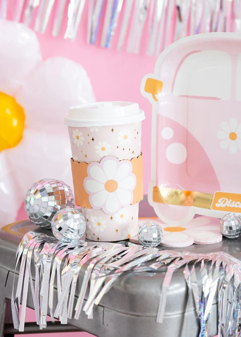 Disco Daisy Shaped Cocktail Napkin