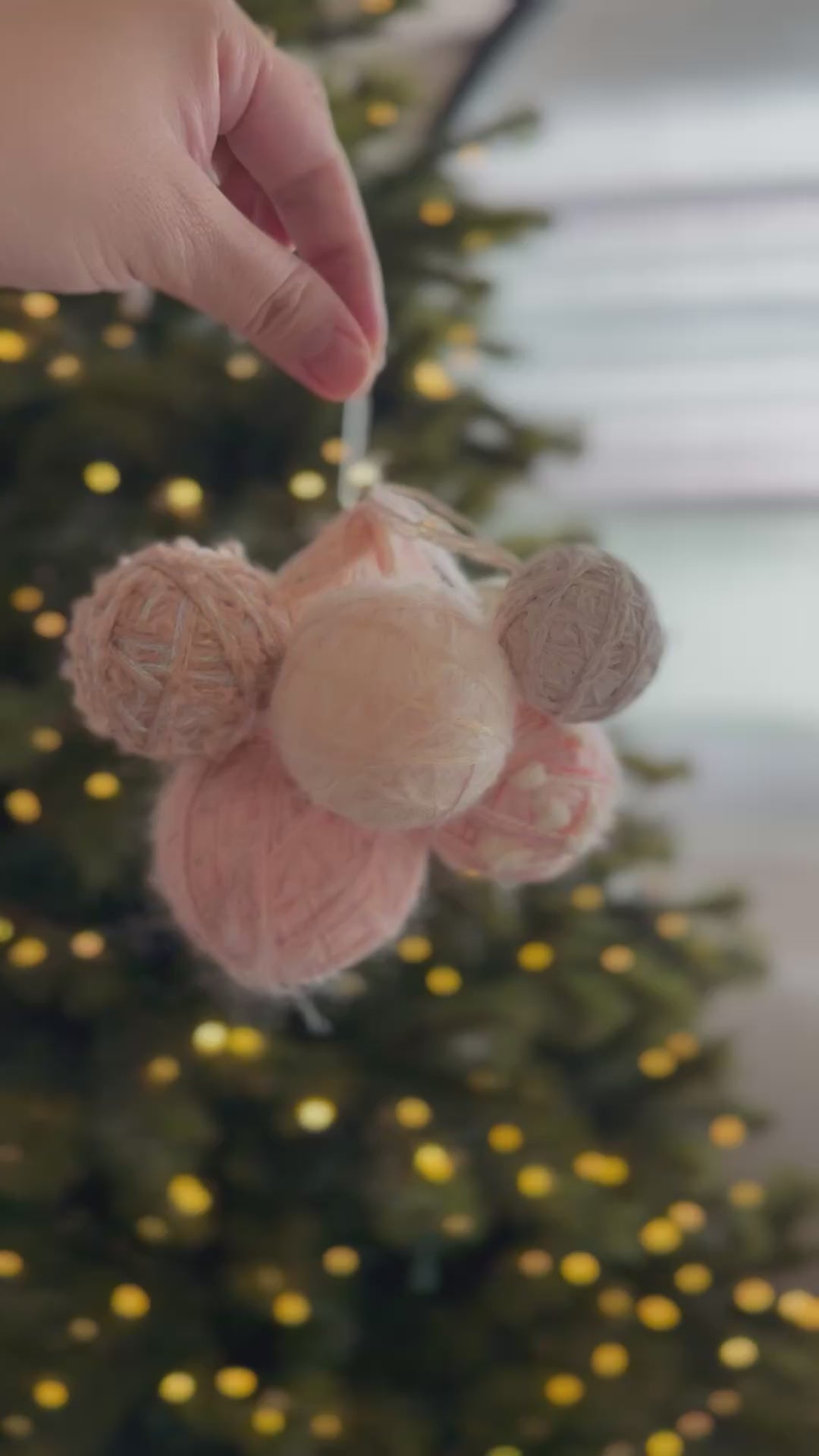 Winter Blush Yarn Baubles (set of 7)