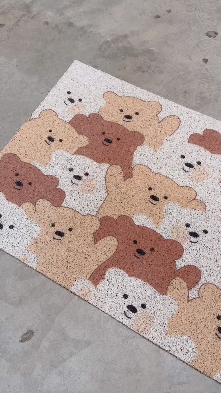 Bear Greetings PVC Doormat