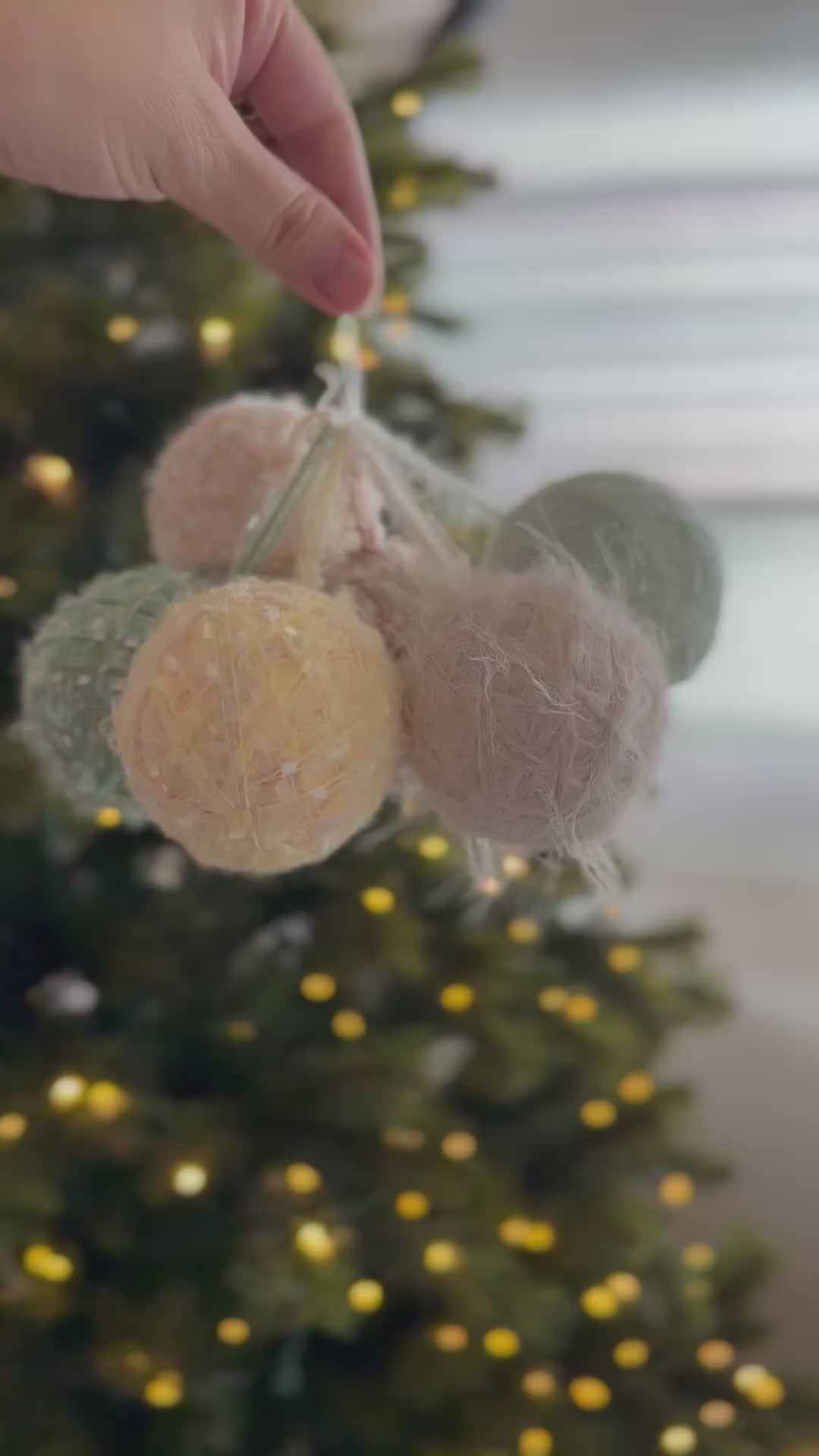 Pastel Whispers Yarn Baubles (set of 6)