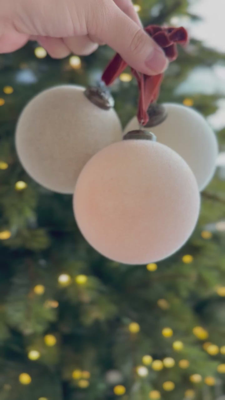 Velvet Nude 8cm Bauble Set (Set of 9)