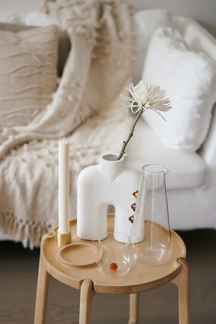 Column Pillar Candle Duo - Cream White