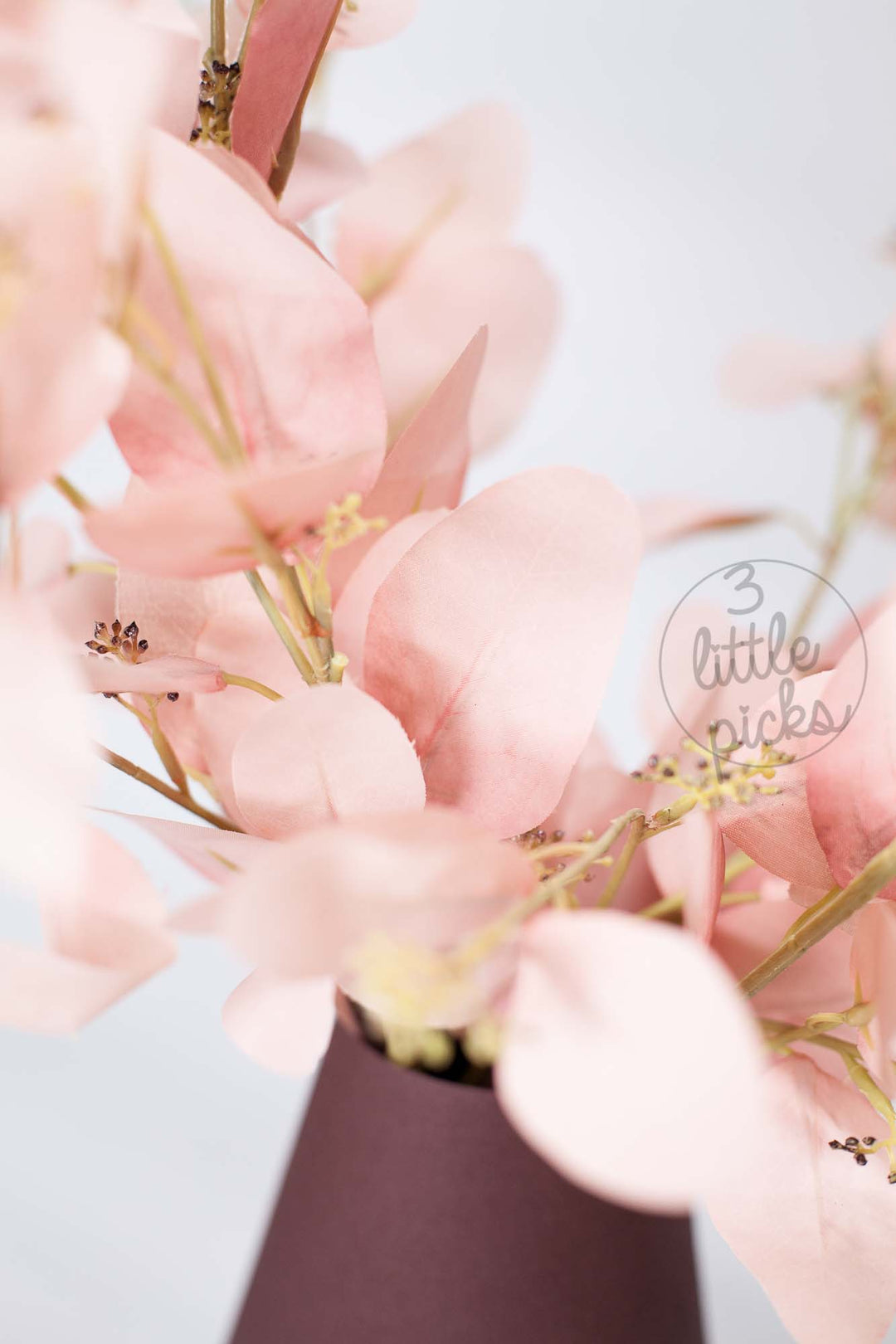 Blush Pink Eucalyptus Foliage Stems, Decor, 3littlepicks - 3LittlePicks