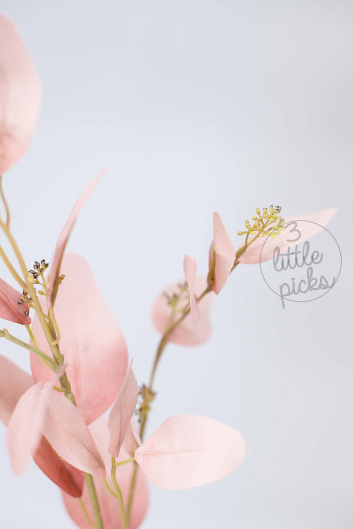 Blush Pink Eucalyptus Foliage Stems, Decor, 3littlepicks - 3LittlePicks