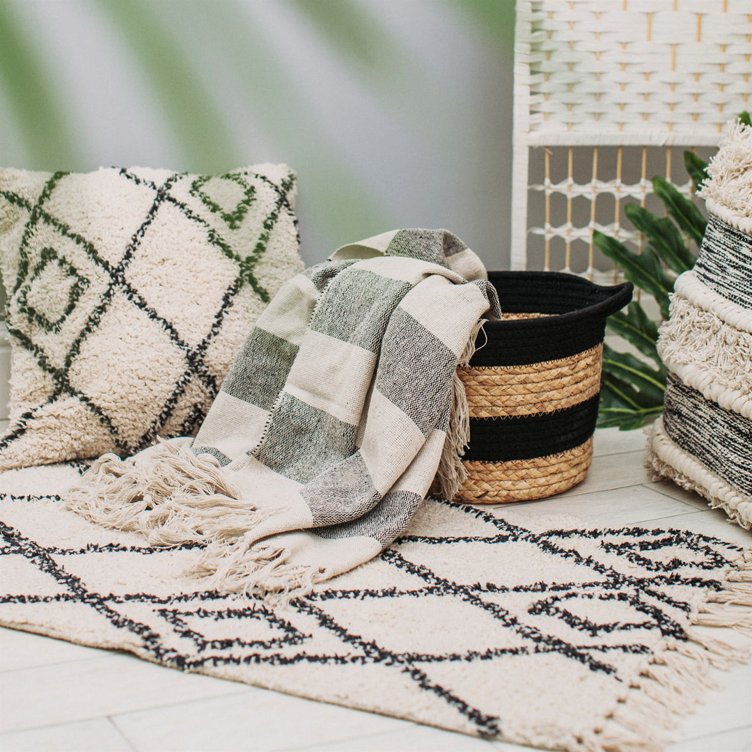 Berber Style Diamonds Tufted Rug, Storage, Sass & Belle - 3LittlePicks