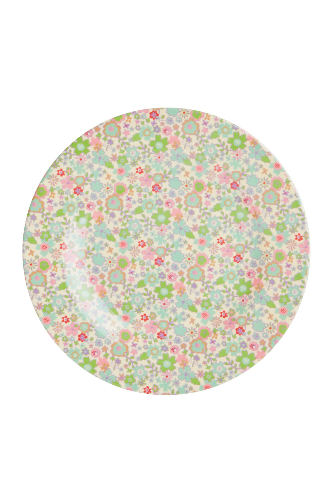 Pastel Fall Floral Melamine Round Plate