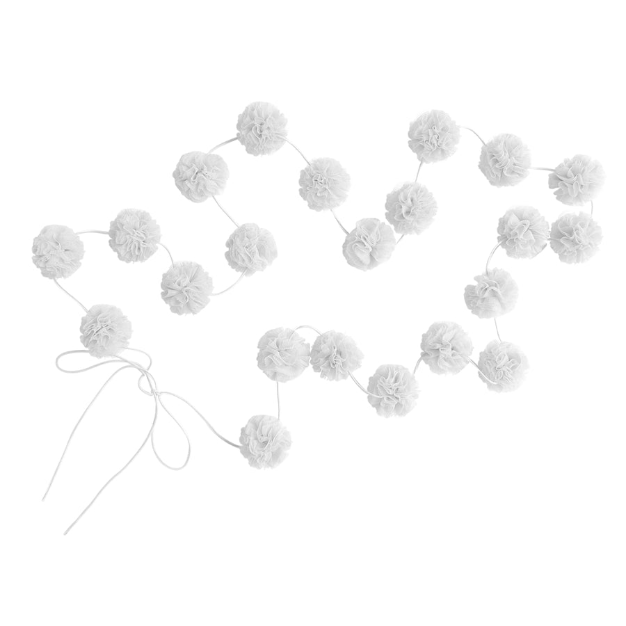Mini Pom Pom Garlands White, Decor, Spinkie - 3LittlePicks